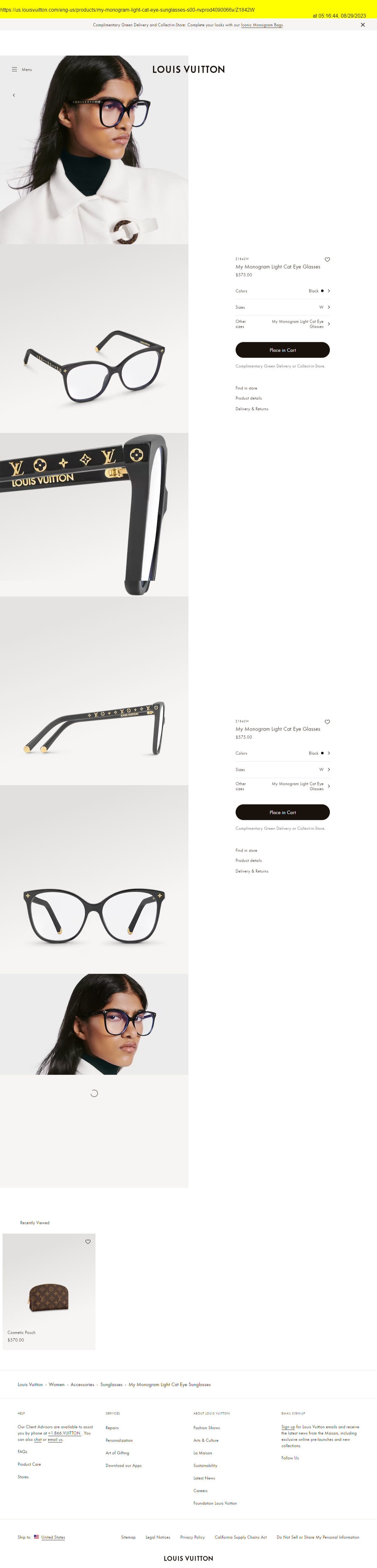 Louis Vuitton MONOGRAM 2022 SS Woody glasses case (GI0296)