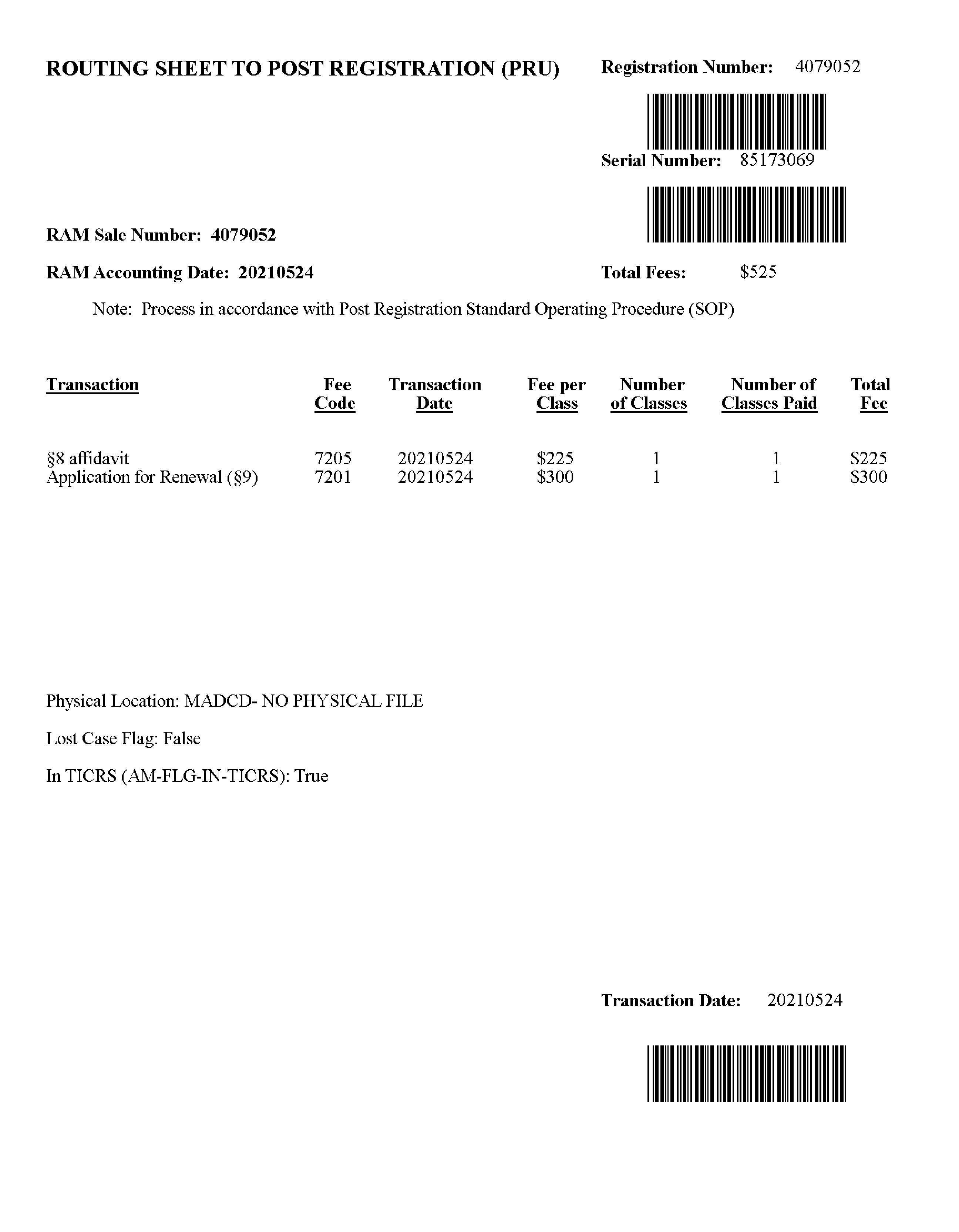 USPTO TSDR Case Viewer